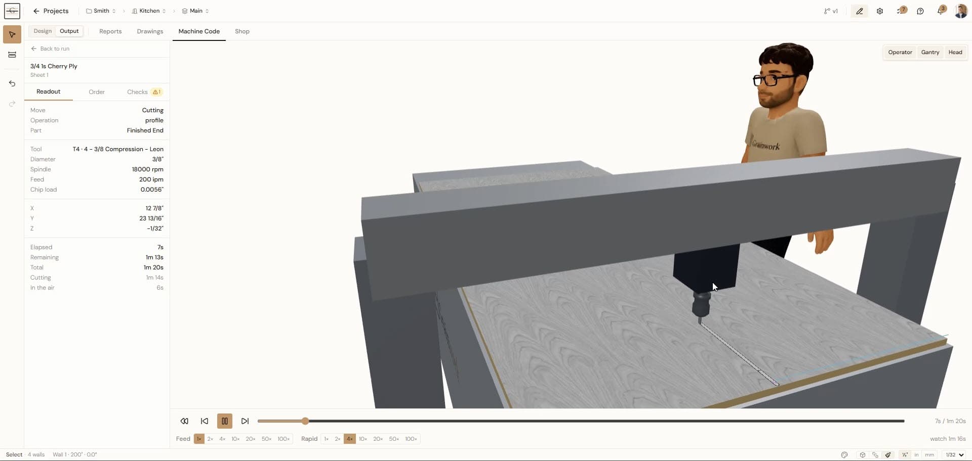 3D Toolpath Simulation