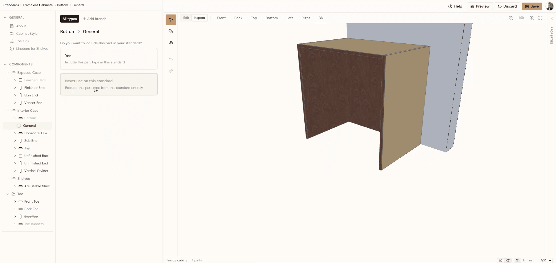 Construction Standard Live 3D Preview