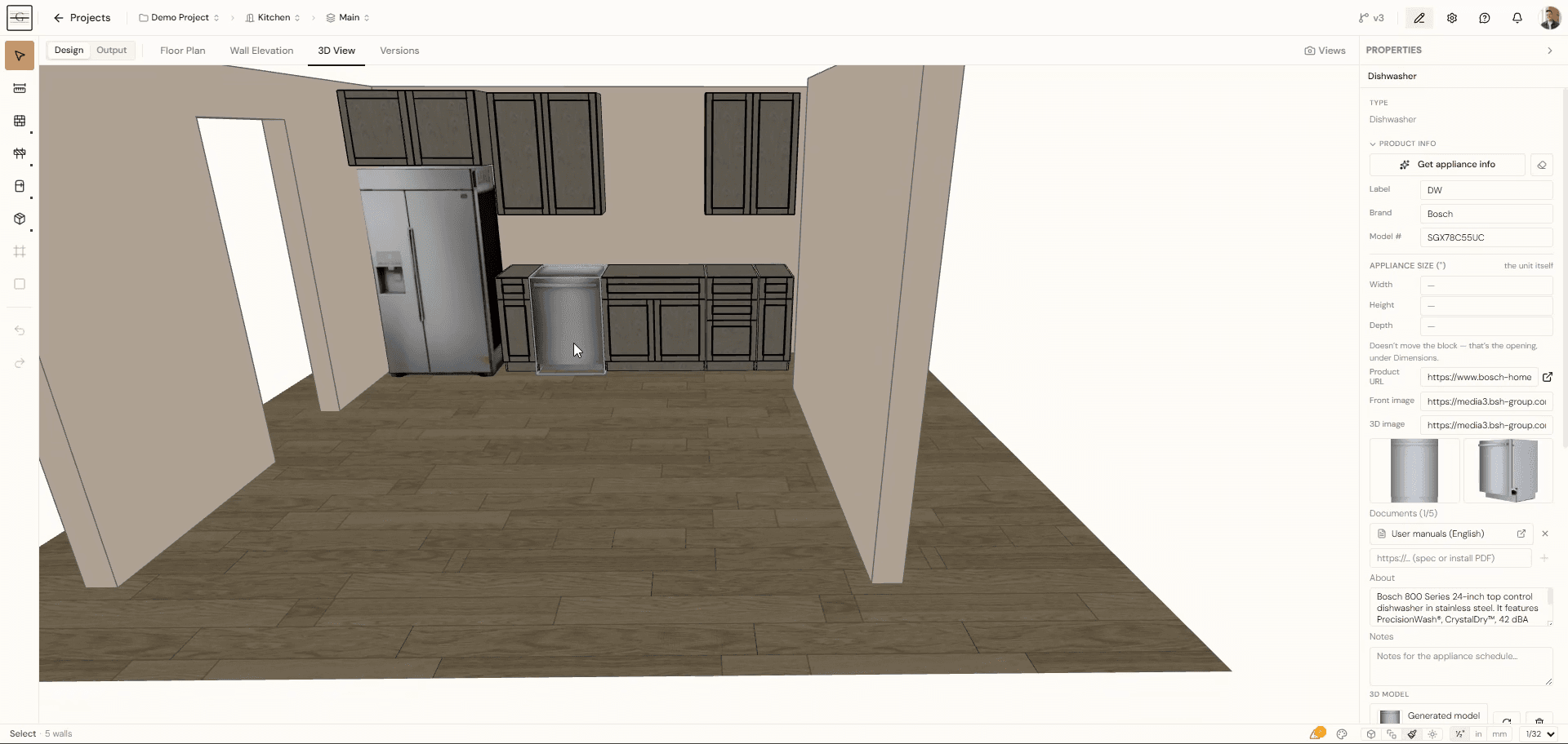 Appliance Info & 3D Generator